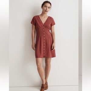 Madewell Shirred Button-Front Mini